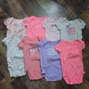 Carter's Baby Bodysuits - Pink, Purple, Gray